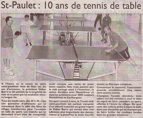 Midi Libre novembre 2004